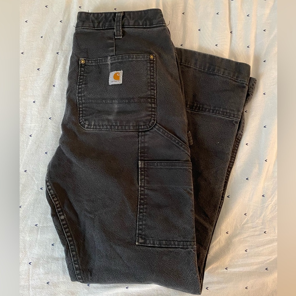 Black carhartts, size 8, original fit